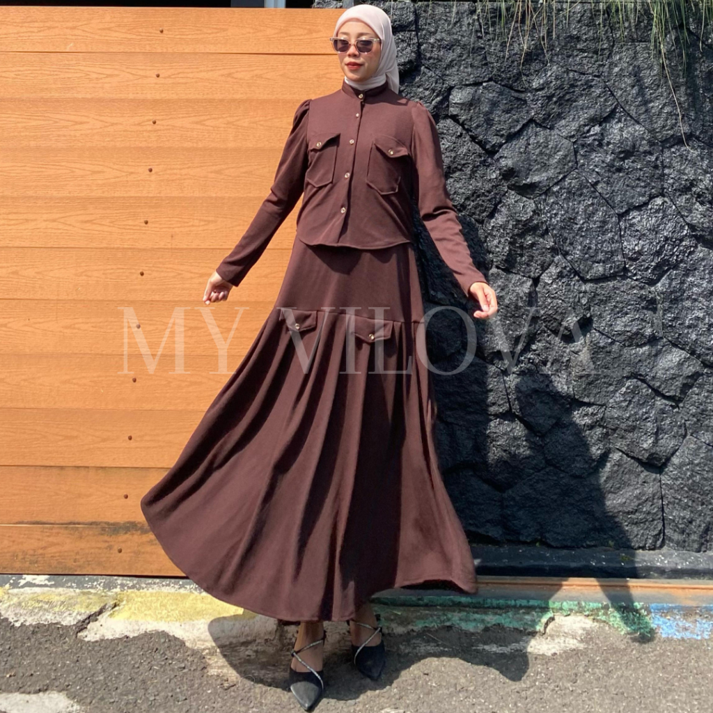 MY VILOVA - LEOLA SET DRESS 2IN1 ( INNER + BLAZER ) ONE SET GAMIS KNIT SETELAN WANITA KOREAN STYLE B