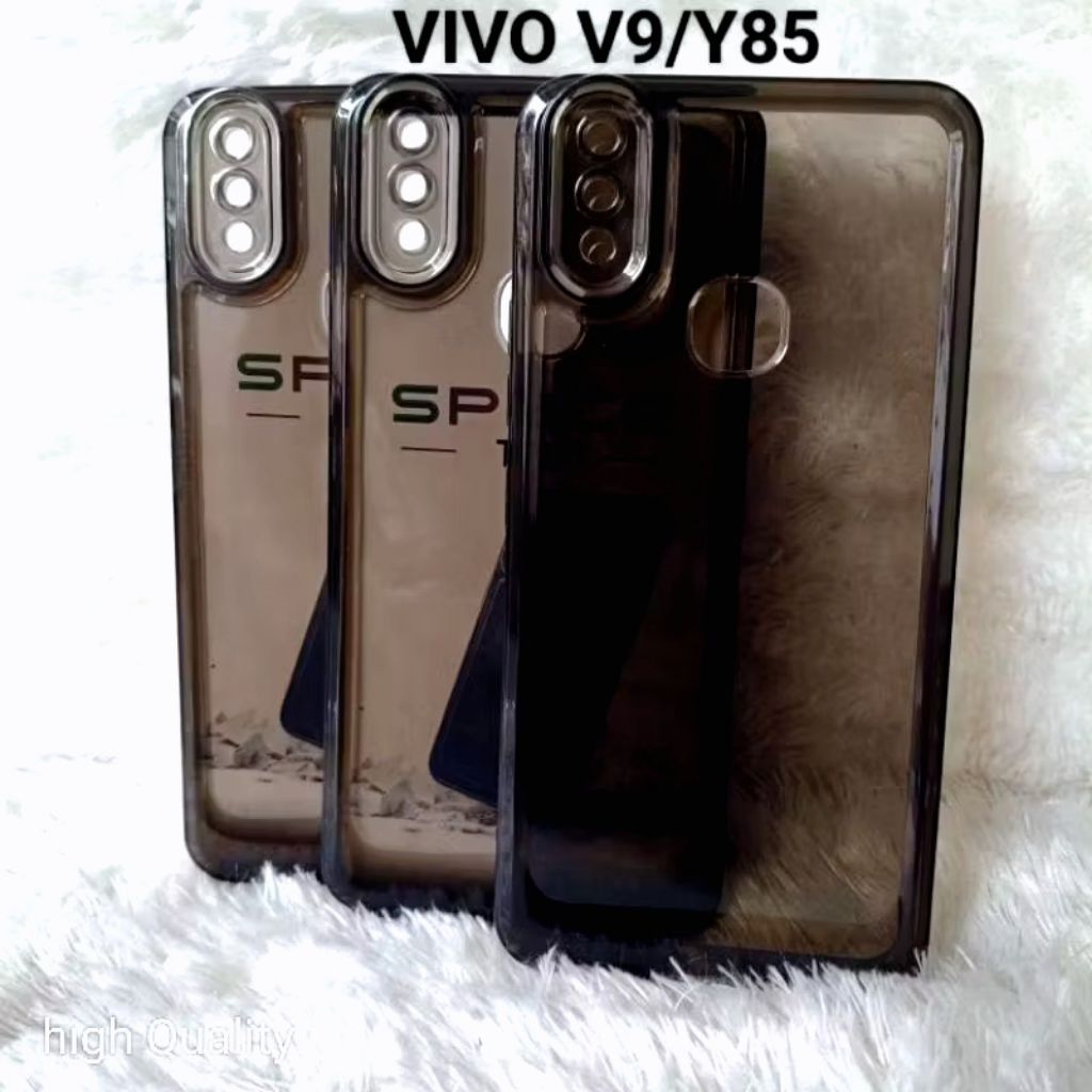 Soft Case VIVO V9 / Y85 / 1727 Silikon Clear Black Transparan Space