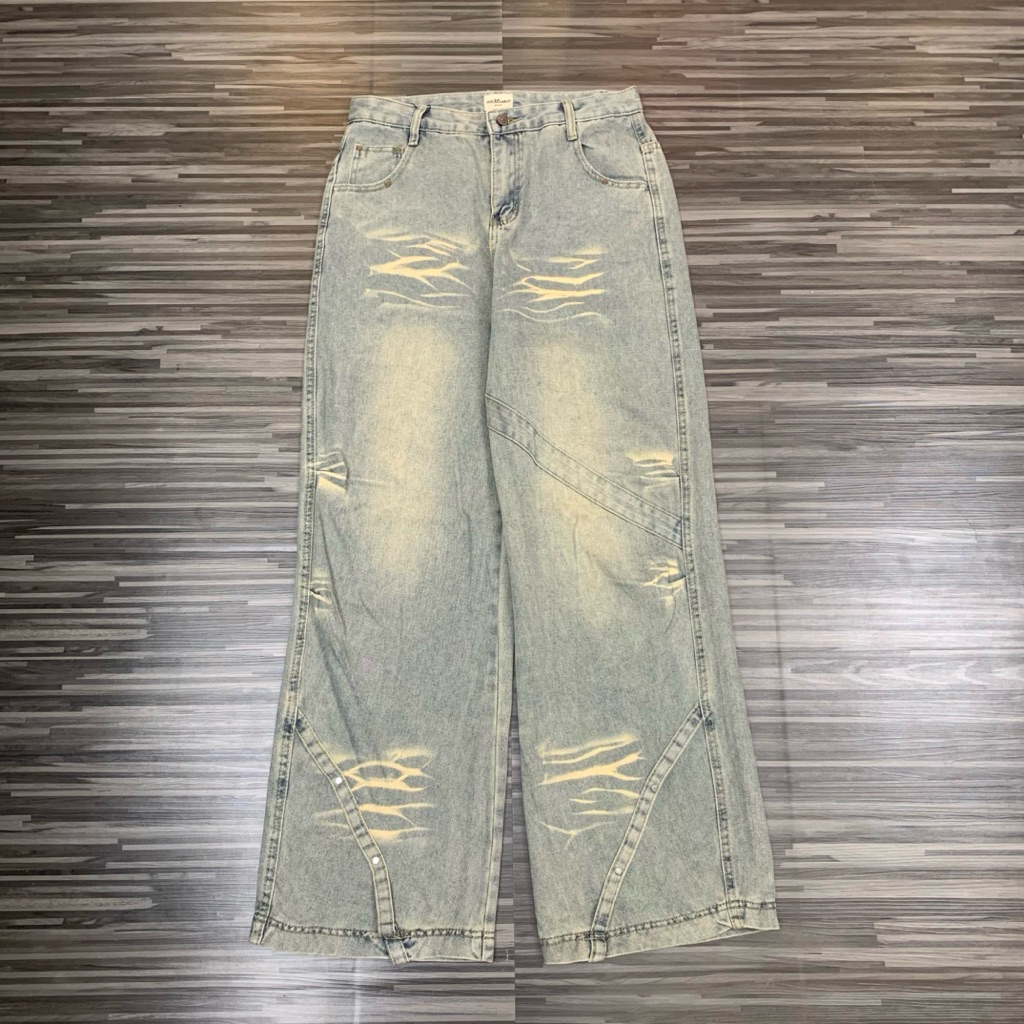 celana panjang denim pants baggy jeans vintage y2k washed 906mass second original