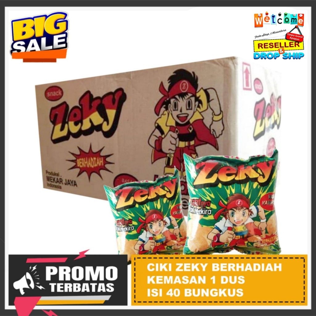 

Ciki Zeky Viral Berhadiah | Zeky Ciki Berhadiah Di Dalam | 1 Dus Isi 40 Pcs