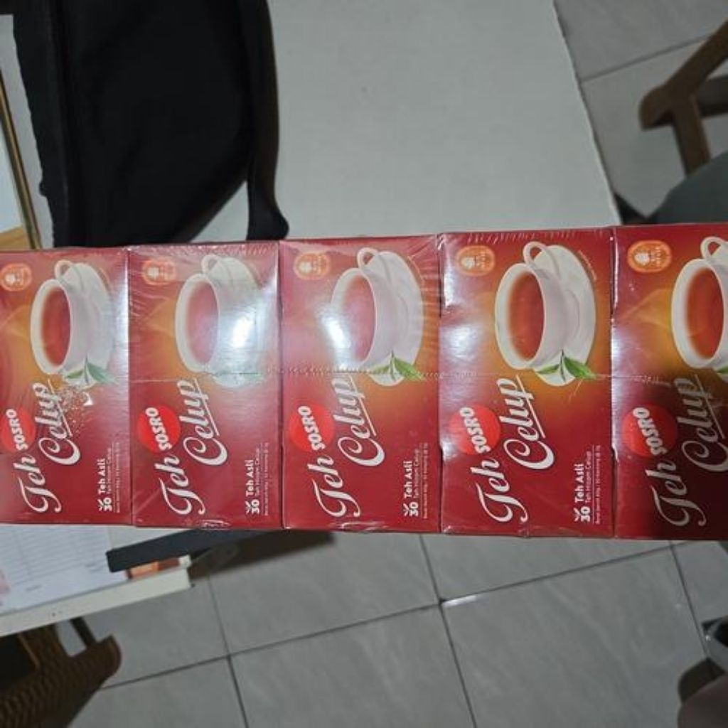 

teh sosro celup 1bal isi 10 pak,1 pak isi 60 gram isi 30 kantong 2 gram