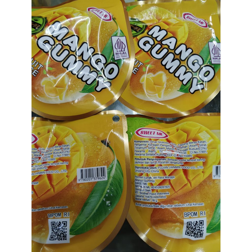 

sweet me MANGO gummy rasa mangga 1 pack isi 30 pcs