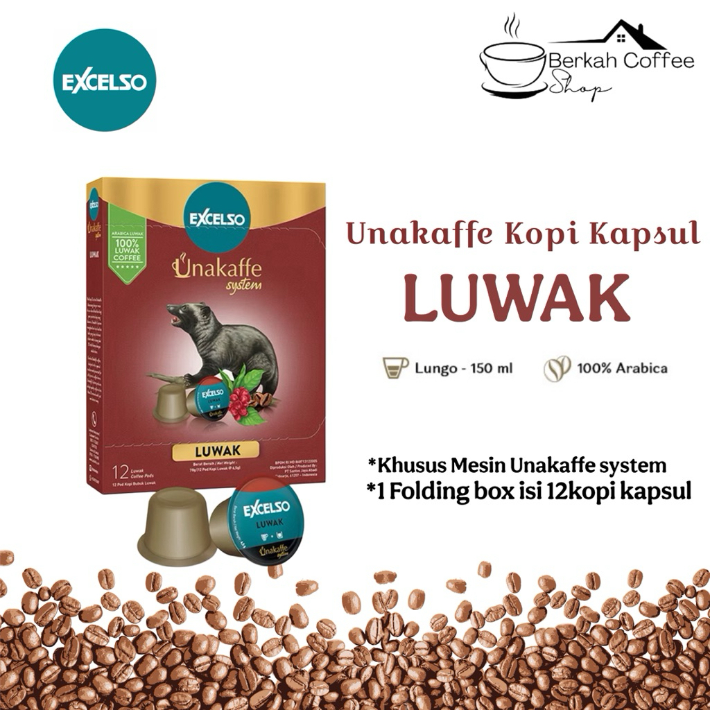 

Excelso Unakaffe Kopi Kapsul Luwak - 1 box isi 12pcs