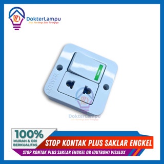 Stop Kontak Plus Saklar Engkel OB (Outbow) VISALUX WARNA PUTIH