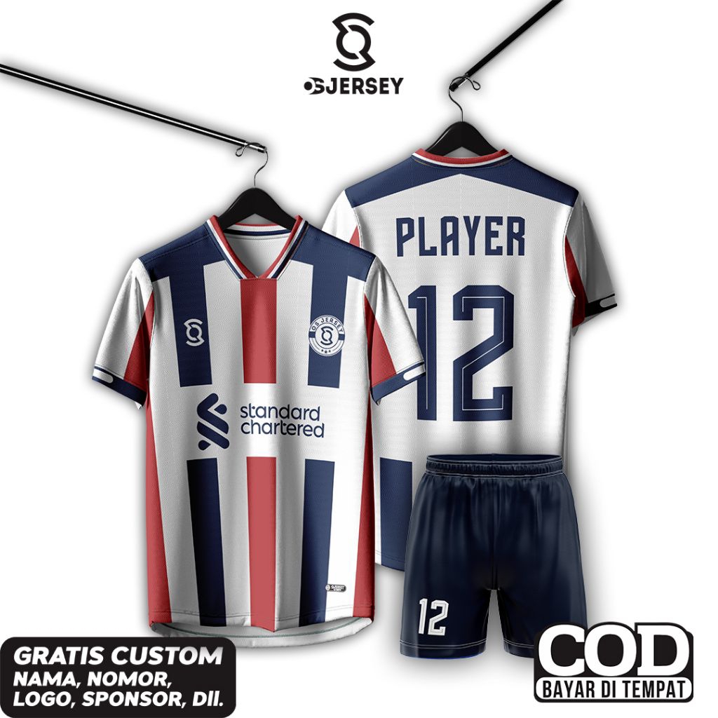 Jersey Futsal / Jersey Bola Printing Custom Nama Satuan Printing