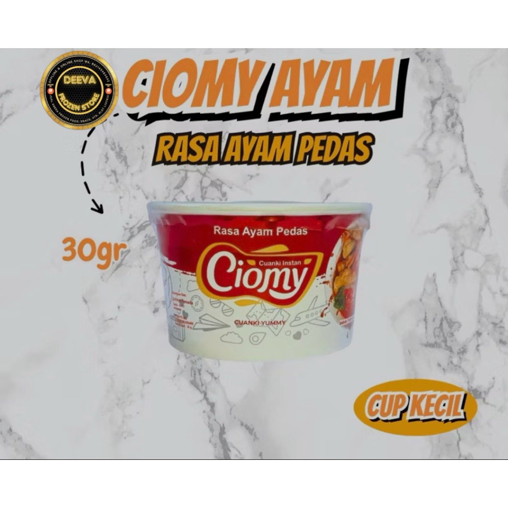 

CIOMY - Cuanki Cup Ayam Pedas Original Lite 30gr Halal Praktis/ Ciomy Cuanki Spicy Cup Lite