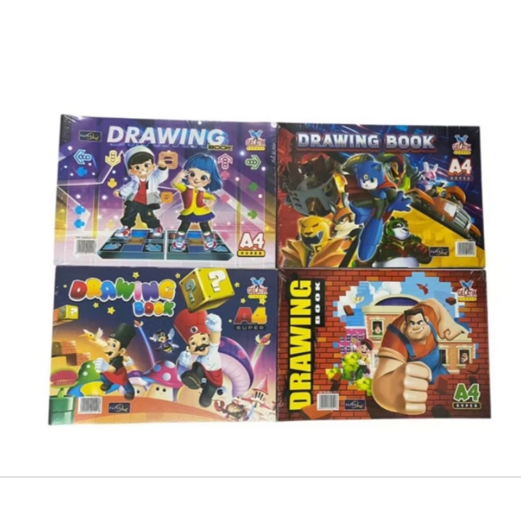 

Termurah BUKU GAMBAR SUPER A4 Motif Baru isi 5 &10 buku