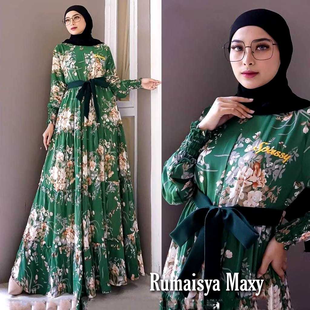GAMIS KATUN BUNGA SAKURA MODEL TIGA DARA TERBARU