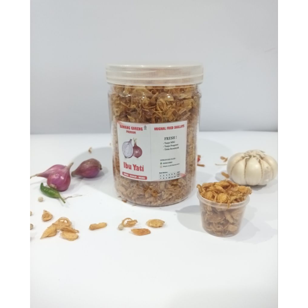 

BAWANG GORENG BREBES PREMIUM 200GR / Original Fried Shallots / Bawang Merah Goreng Kriuk