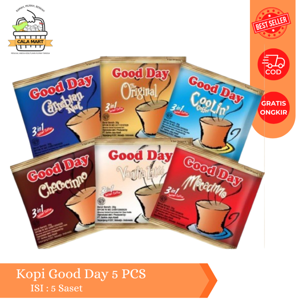 

Kopi Goodday All Varian / Satuan (5 pcs)