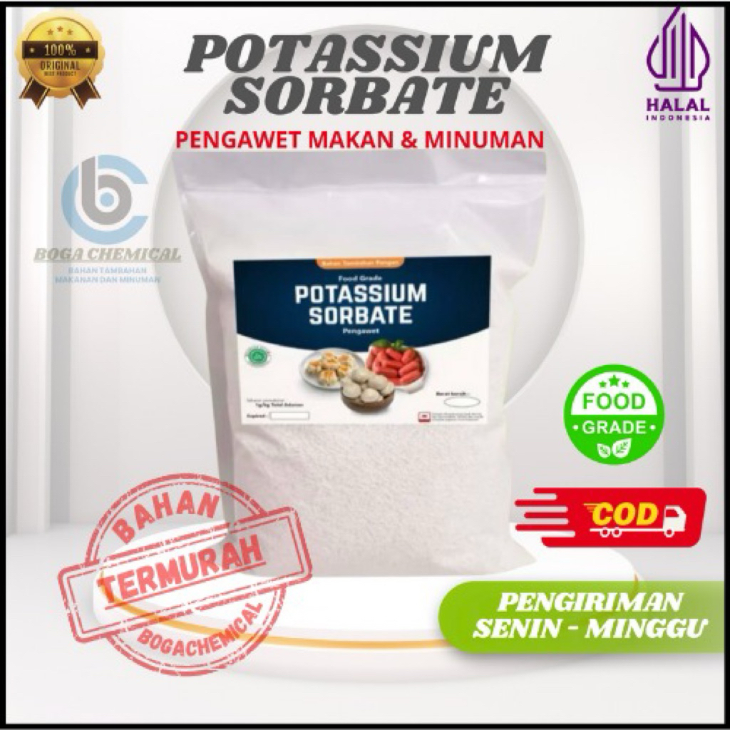 

#1kg# Pengawet Makanan Potassium Sorbate | Kalium Sorbate | Pengawet Food Grade | Pengawet Makanan dan Minuman