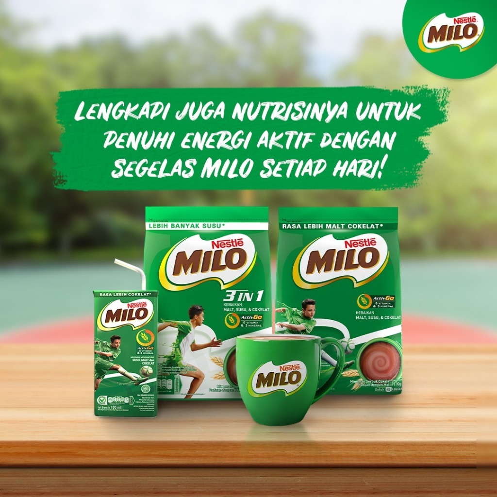 

MILO Nestle Minuman Malt Susu Koko Coklat Sachet Stik Pack Pek 3 in 1 Activ Go