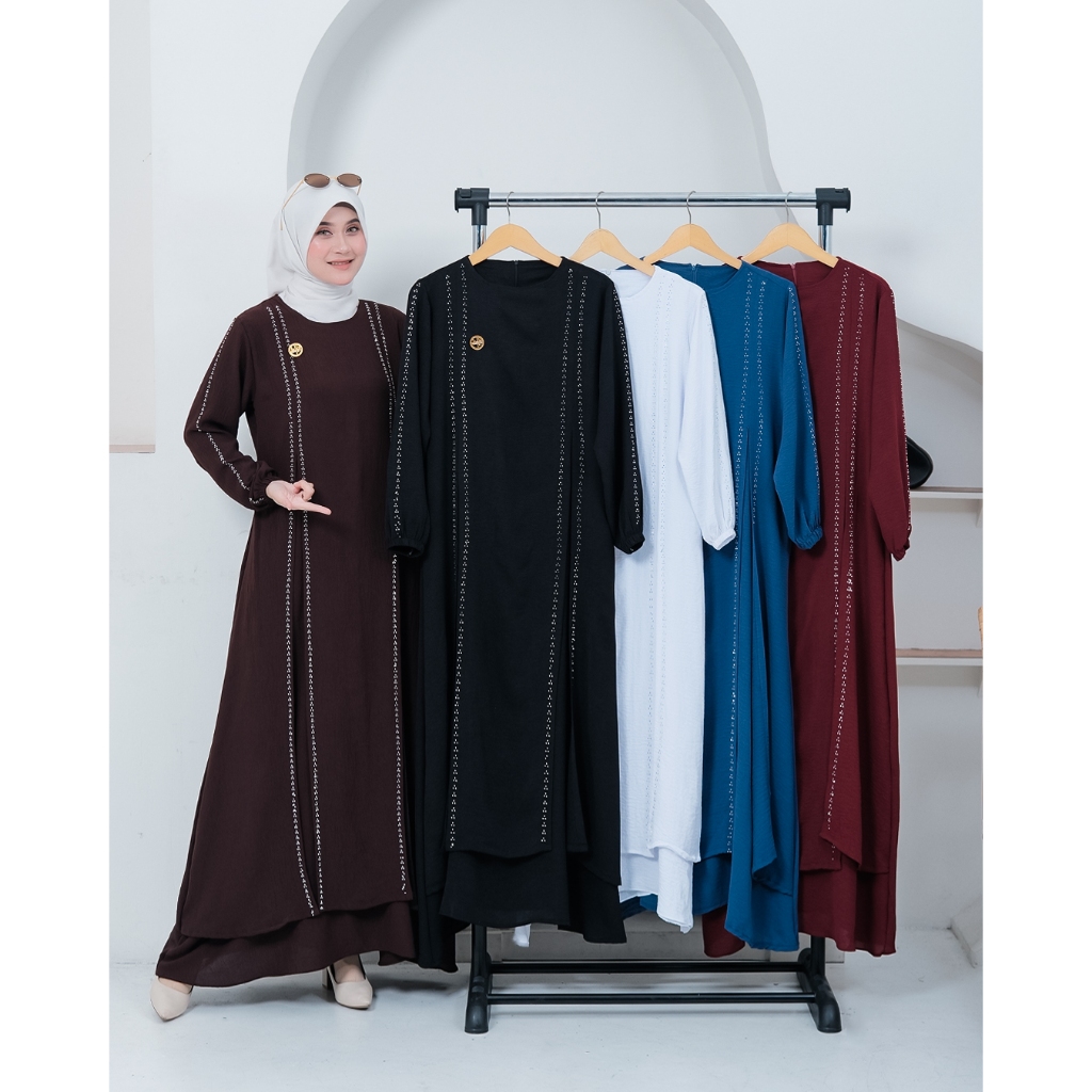 ALFATH - Abaya Remaja Busana Muslim - Abaya Hitam Simple Elegan 2025 - Gamis Abaya Terbaru