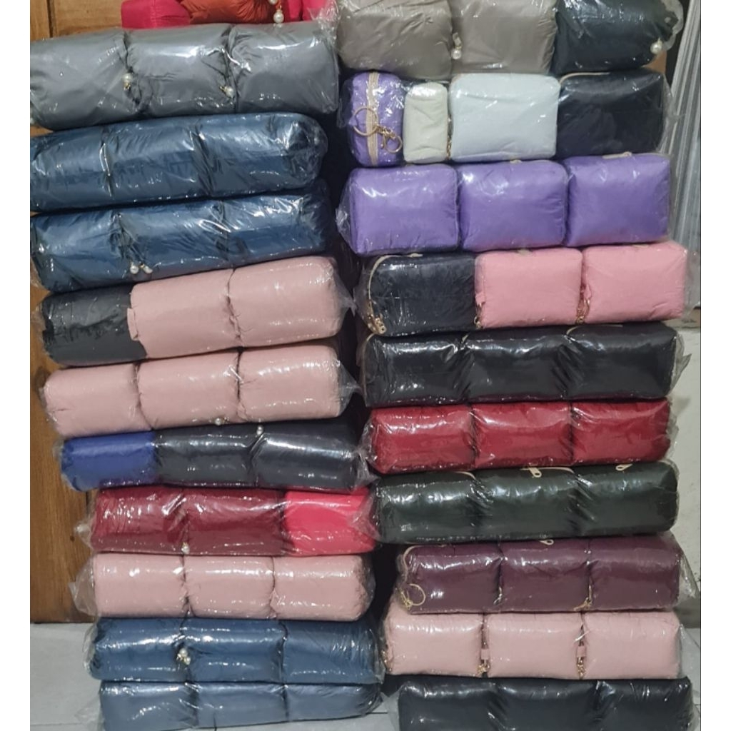 GLOSIR:( 1 KODI ISI 20 PCS ) Mukena Traveling mini Pouch Parasut Korea 2 in1 Ressleting mukena untuk