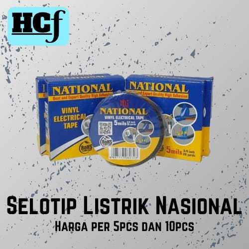 [HARGA GROSIR] ISOLASI LISTRIK NATIONAL 20 YARD LAKBAN ELEKTRIK