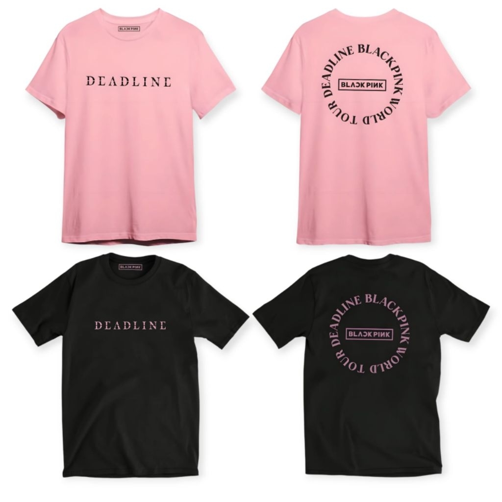 Kaos Blackpink Blackpink Word Tour Deadline 2025 - Tshirt Blackpink - Konser Blackpink 2025 - Kaos k