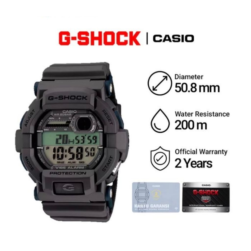 Casio G-Shock GD-350-8D / GD-350-8DR Jam Tangan Pria Original
