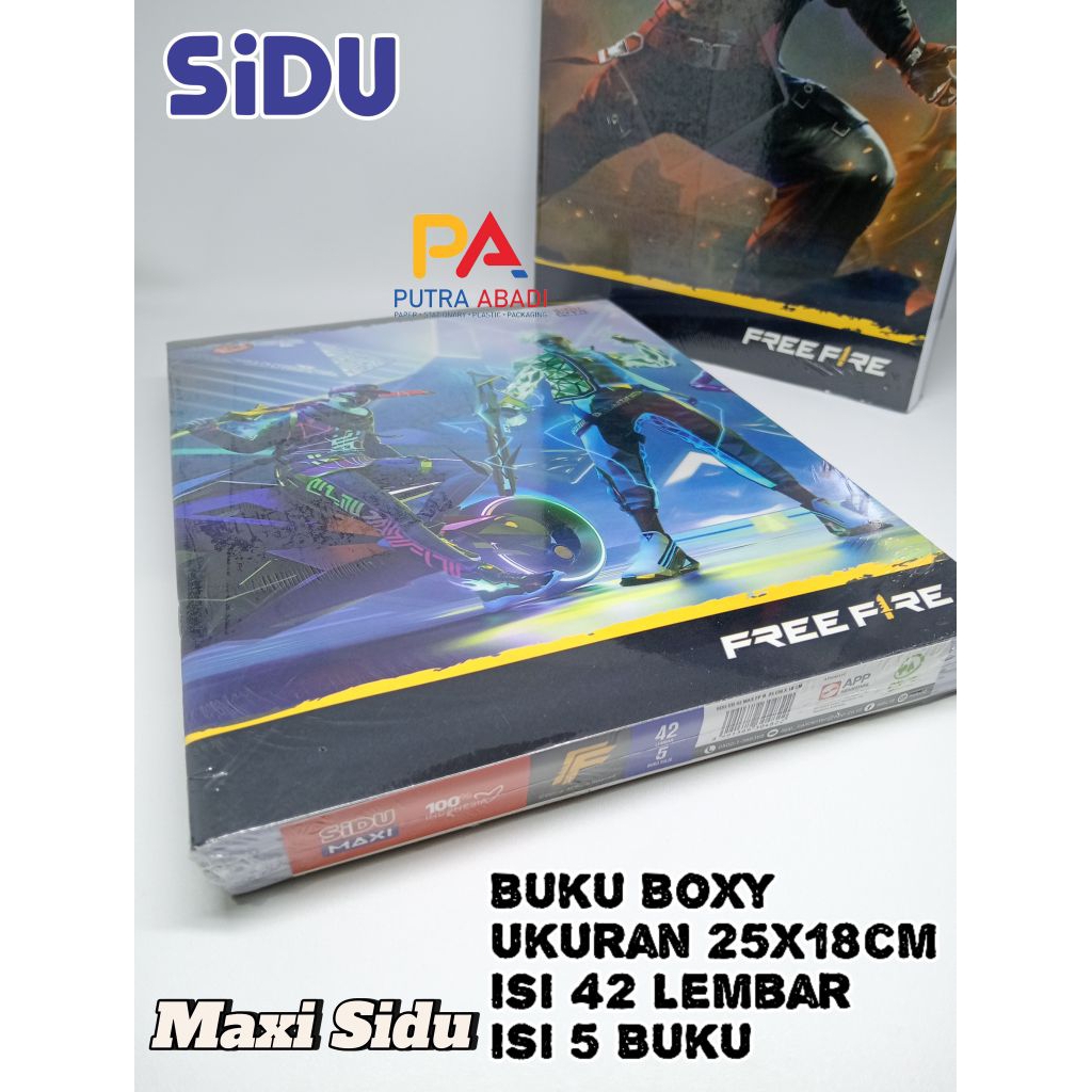

Buku Tulis SIDU MAXI Ukuran BOXY 5 Buku Isi 42 Lembar