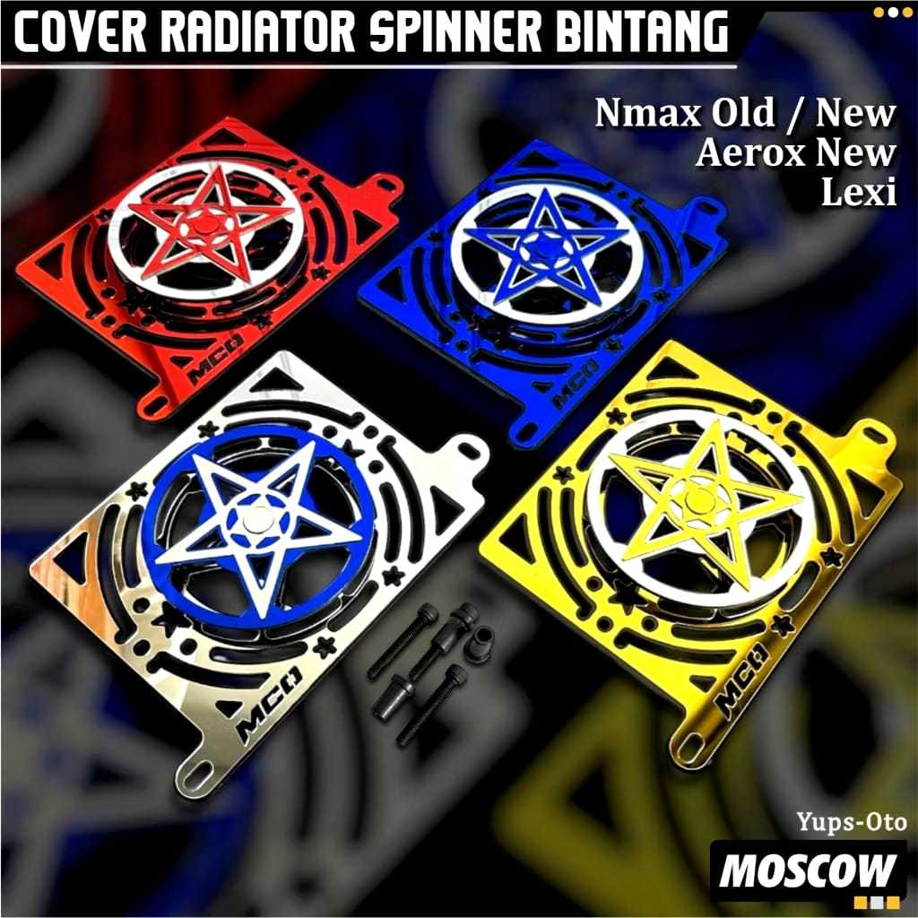Cover Radiator Spinner Bintang Yamaha NMAX AEROX LEXI 2015-2025 Aksesoris Motor Topeng N MAX OLD Kua