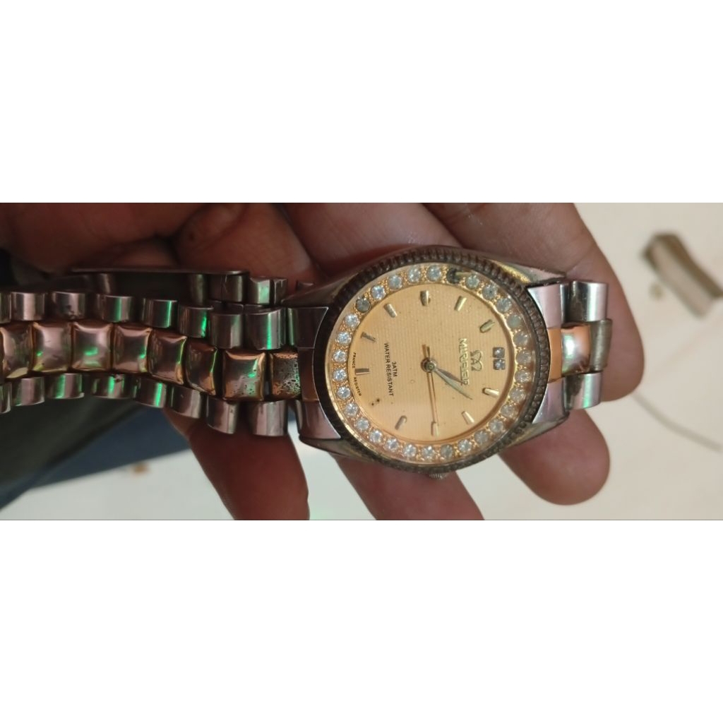 Jam tangan mirage gold original (mati)