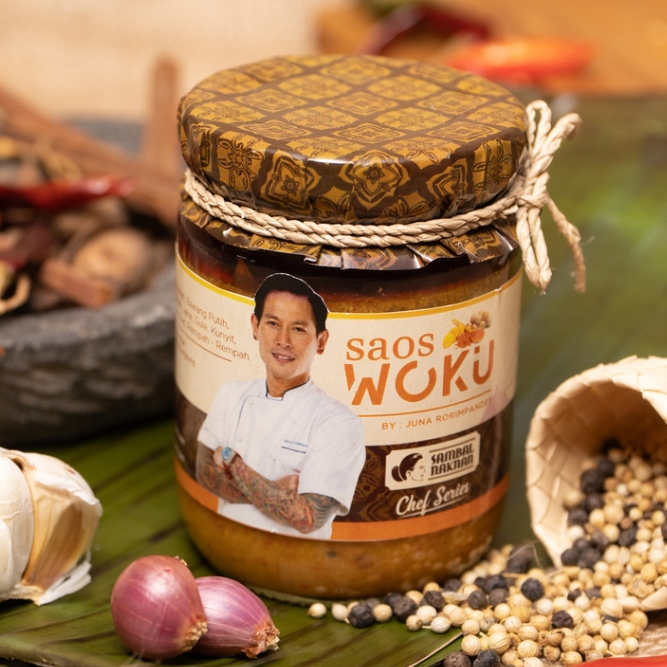 

SAMBAL NAKNAN Saos Woku by. Chef Juna Rorimpandey Kemasan Botol 230 gram Khas Minahasa