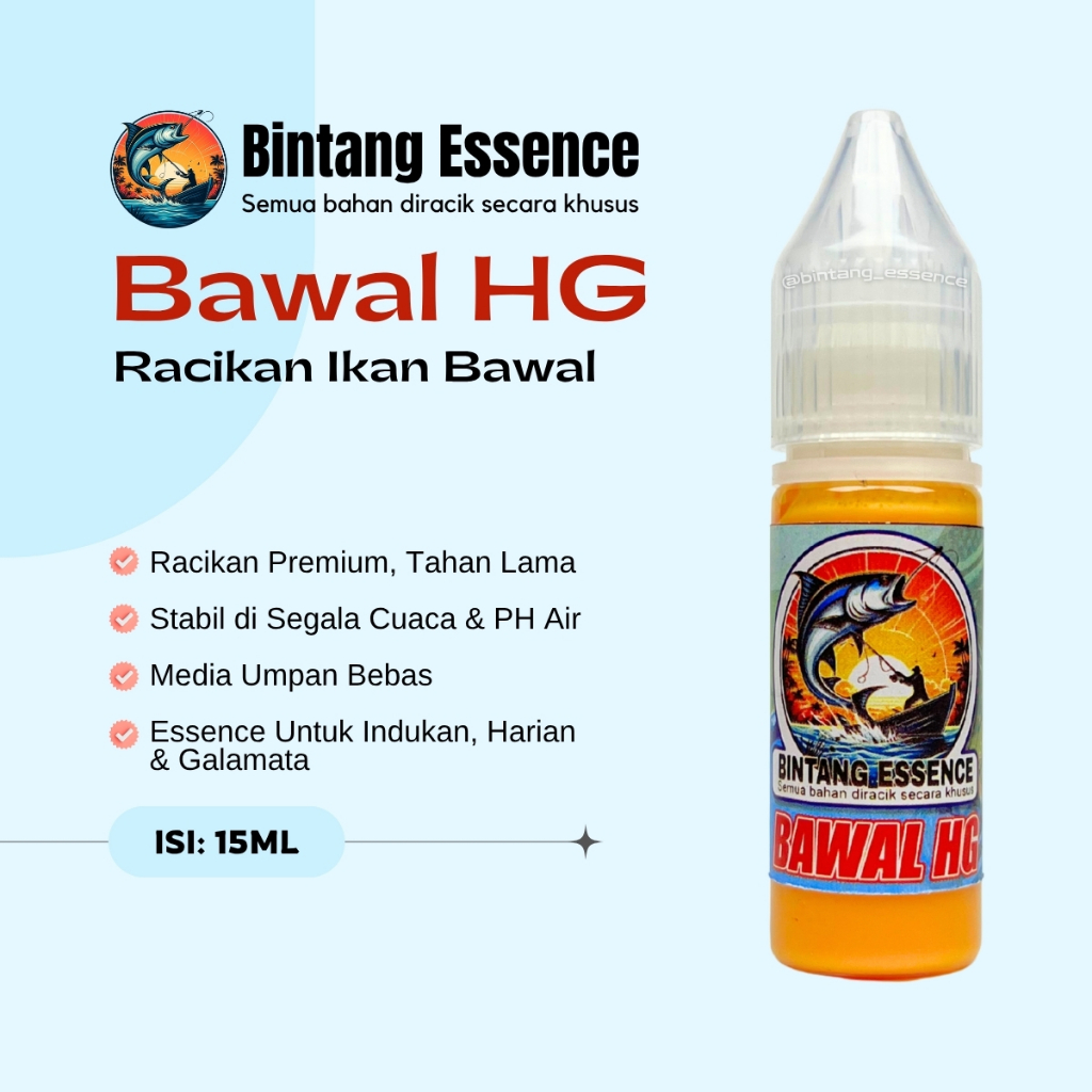 Essen Umpan Bawal HG 15ml Bintang Essence Esen Ikan Terbukti Ampuh di Kolam Galatama