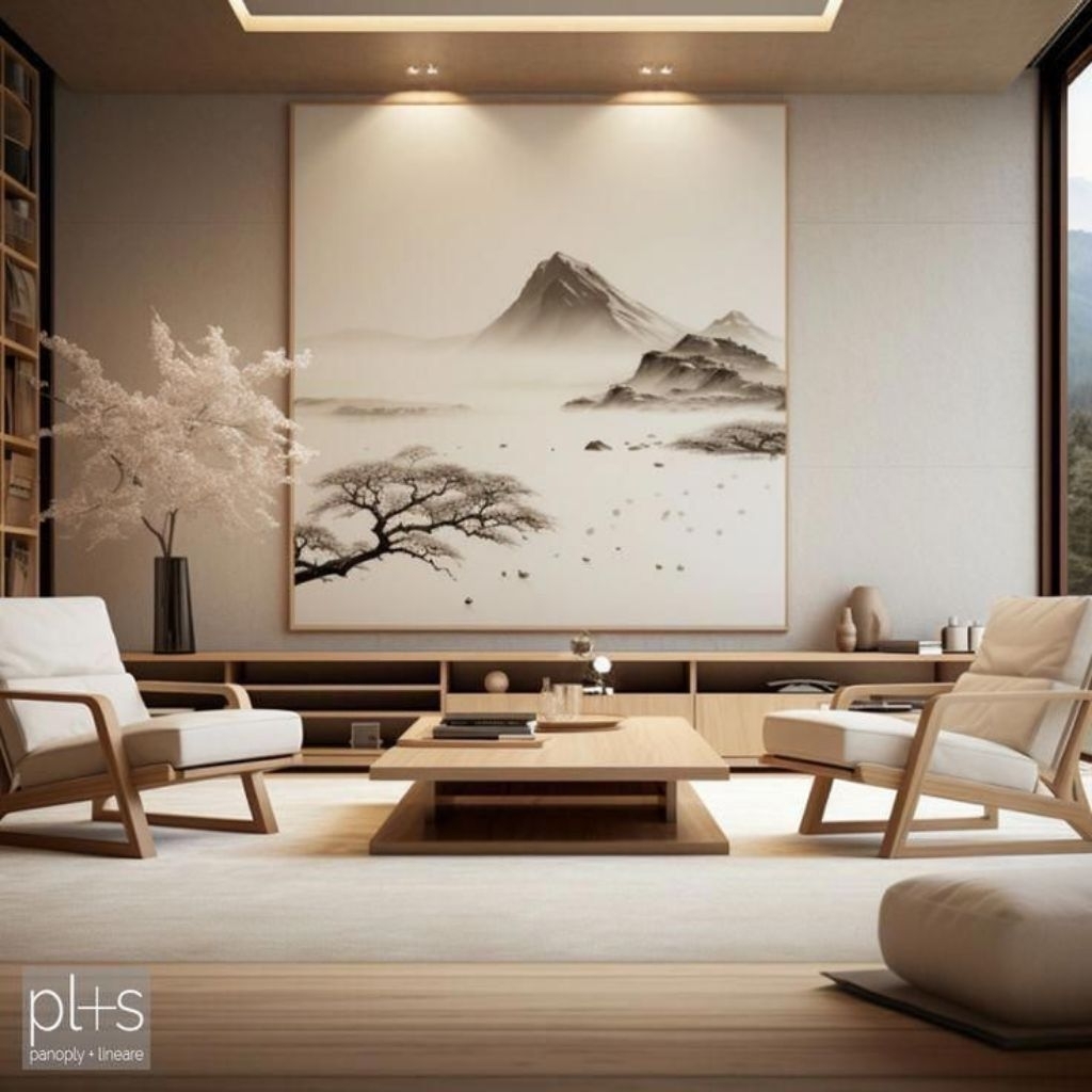 Lukisan Dinding Pemandangan Gunung - Lukisan Tangan Asli - Lukisan Tekstur Timbul - Lukisan Vintage