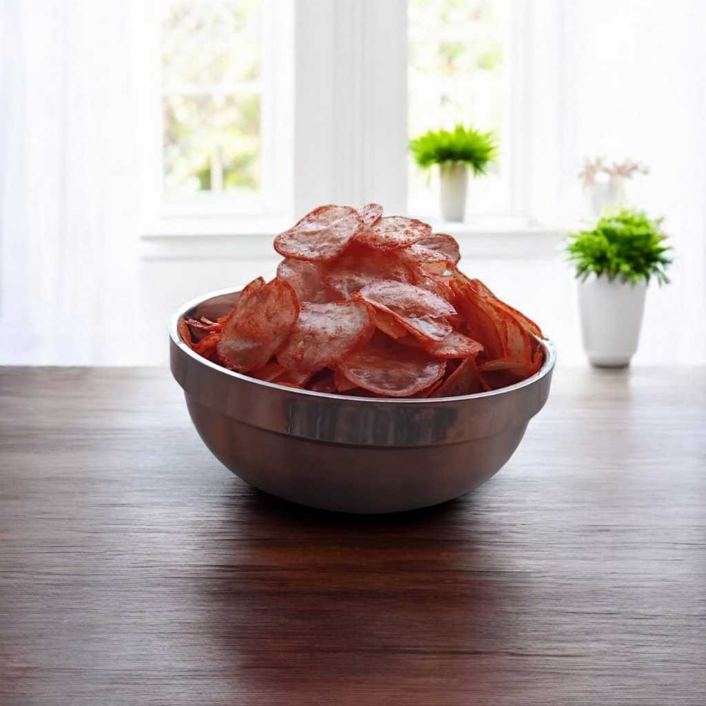 

Keripik Kaca Balado Bumbu Melimpah | Kripca 100gr | Renyah - Gurih - Tipis | LEBAK KARYA