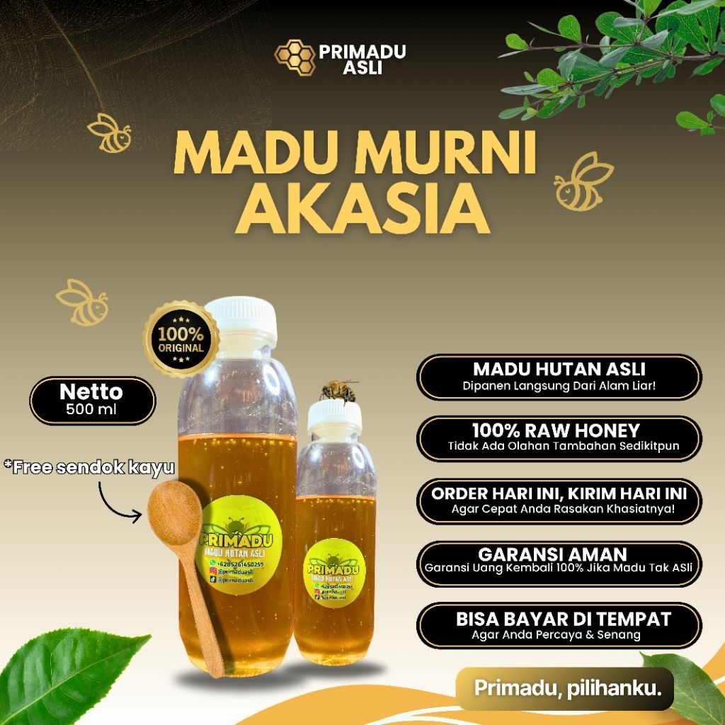 

Primadu - Madu Hutan Asli 500ml Tanpa Campuran Ningkatin Imunitas dan Kesuburan Promil Pasutri