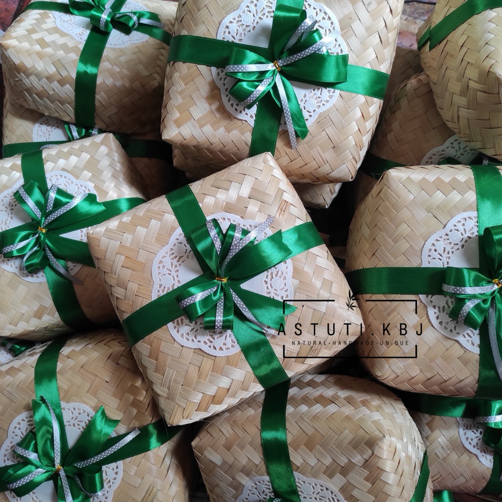SEPASANG BESEK BAMBU NATURAL PITA 12-25CM/Hampers/Hantaran/Kerajinan/Bambu/Souvenir