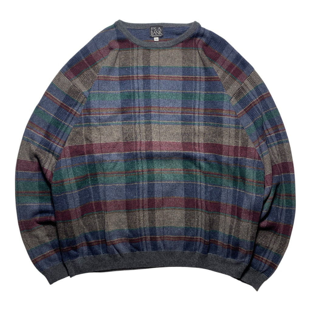 knitwear sweater vintage pattern by jos a bank (XL)