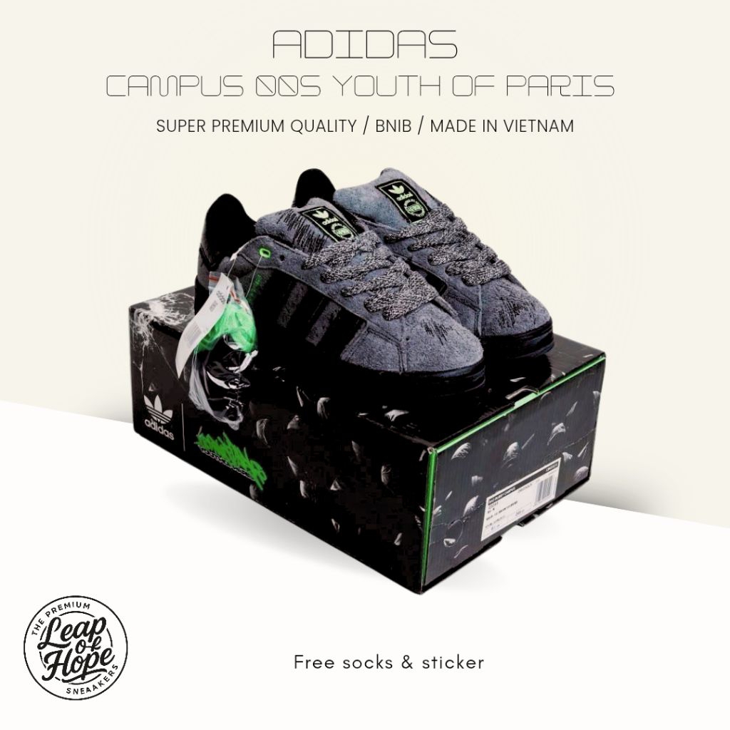 Sepatu Adidas campus 00s youth of paris carbon