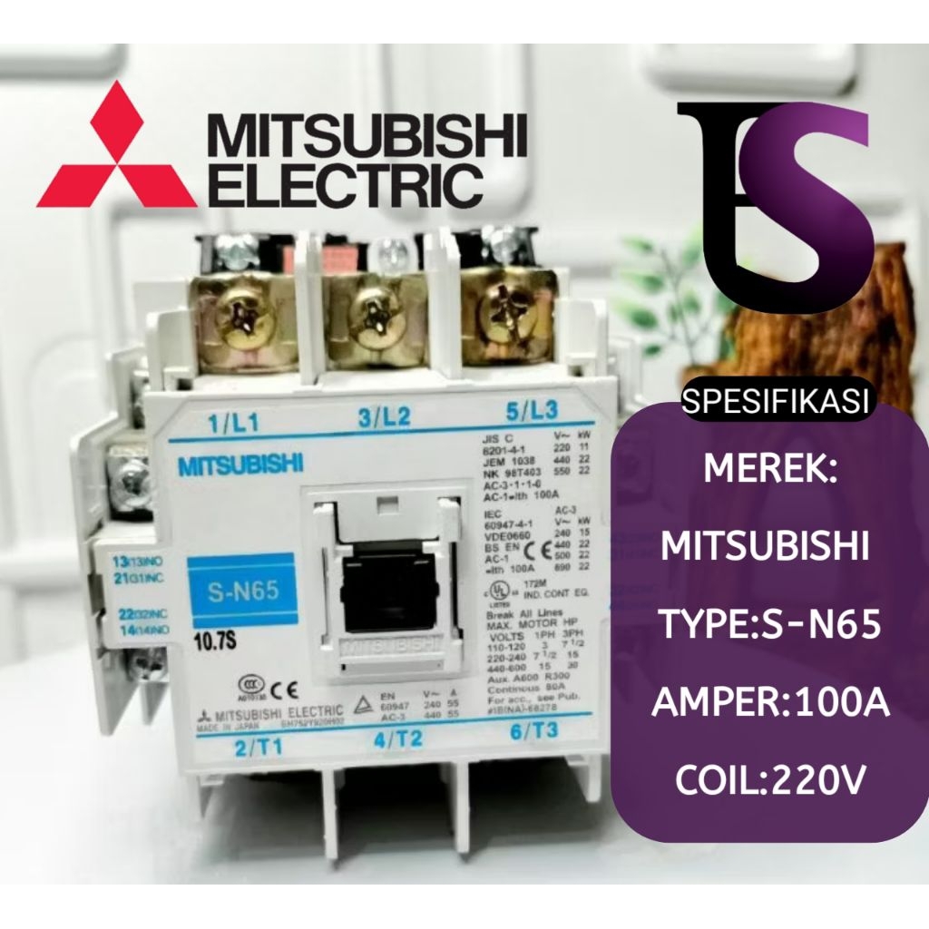 kontaktor Mitsubishi S-N65 220V 100A