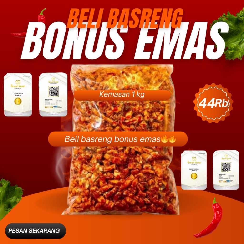 

Basreng CC Basreng Stik Daun Jeruk Rasa Extra Pedas Gurih Renyah 1kg