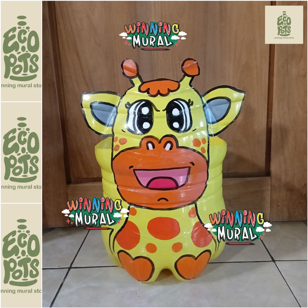 Tumbas Tani Pot Galon Jerapah/ Le Mineral/ Pot Bunga / Prakarya Pot Botol Bekas / Pot Botol Plastik