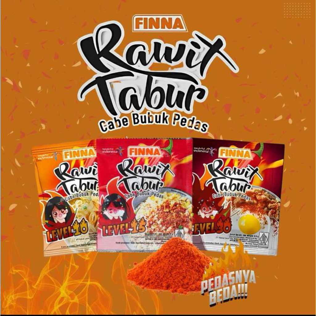

Rawit tabur finna 1 renceng isi 12pcs x 6gr-Finna rawit tabur level 10-15-30 sachetan