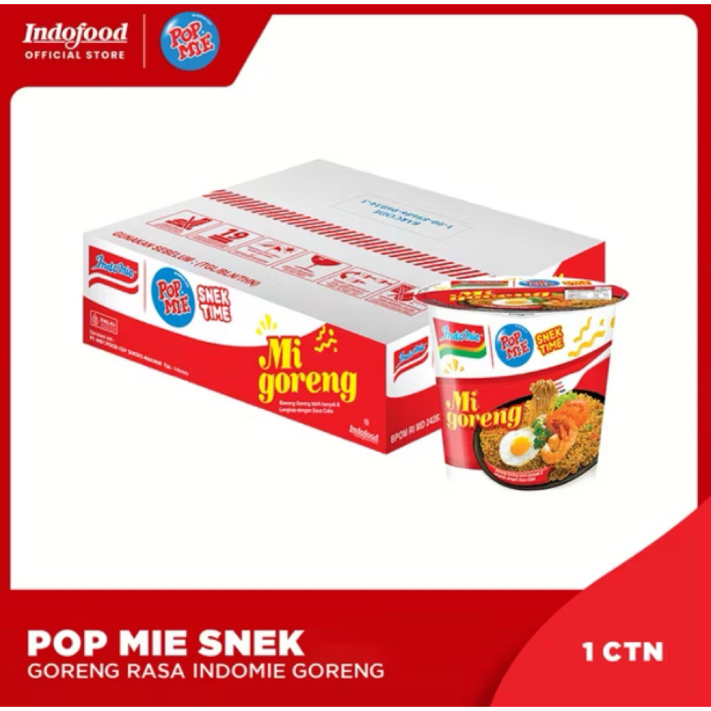 

CPop Mie Snek Goreng rasa Indomie Goreng 80 Gr 12pcs