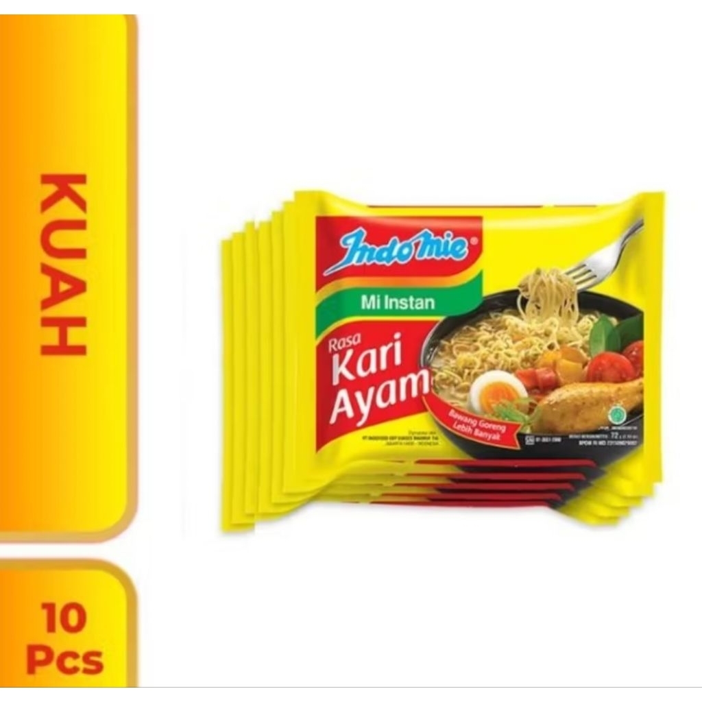 

Indomie Kari Ayam | Soto | Mie Goreng 10pcs