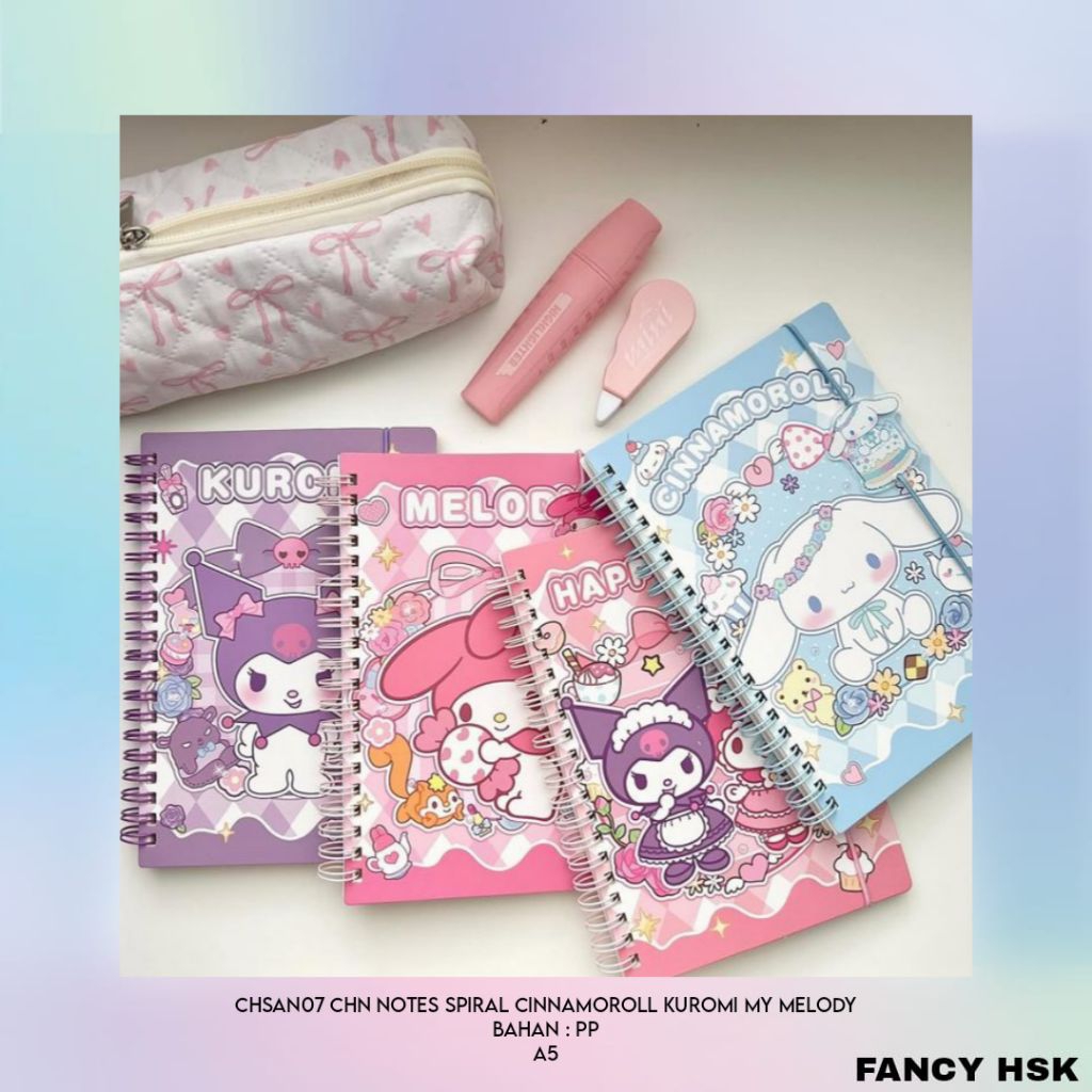 

CHN NOTES SPIRAL CINNAMOROLL KUROMI MY MELODY CHSAN07