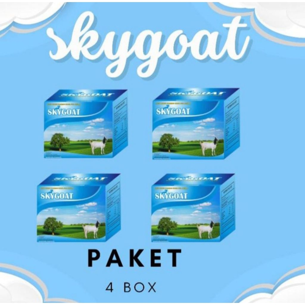 

Skygoat Paket 4 Box | Sky Goat Susu Kambing Etawa | Susu Kambing Bubuk | Susu Etawa