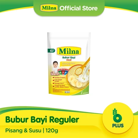 

Milna Bubur Bayi 6+ Pisang 120gr DHA Tinggi Zat Besi