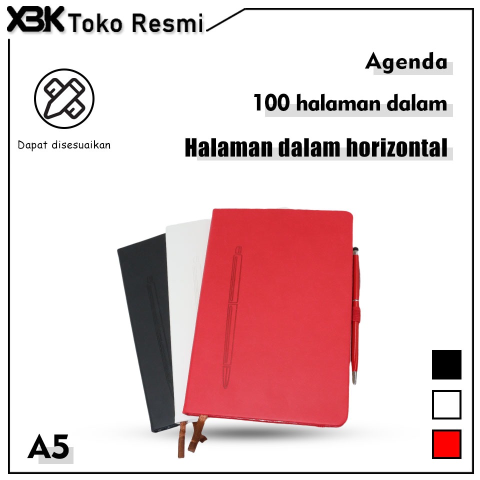 

Buku catatan kantor siap pakai A5 buku yang dapat disesuaikan dengan pena