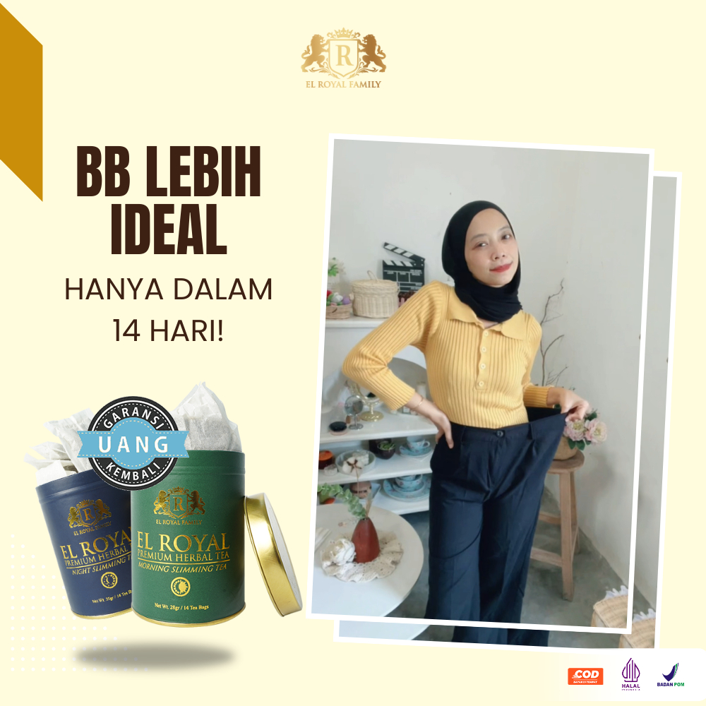 

El Royal Premium Herbal Tea | Teh Pelangsing | Teh Diet | Teh Herbal | Morning Slimming Tea & Night Slimming Tea | 1 Paket