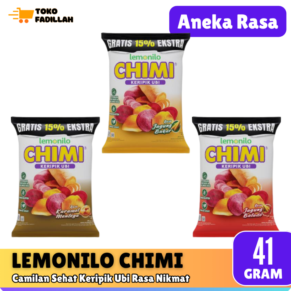 

Lemonilo CHIMI Keripik Ubi 41g - Camilan Sehat Aneka Rasa