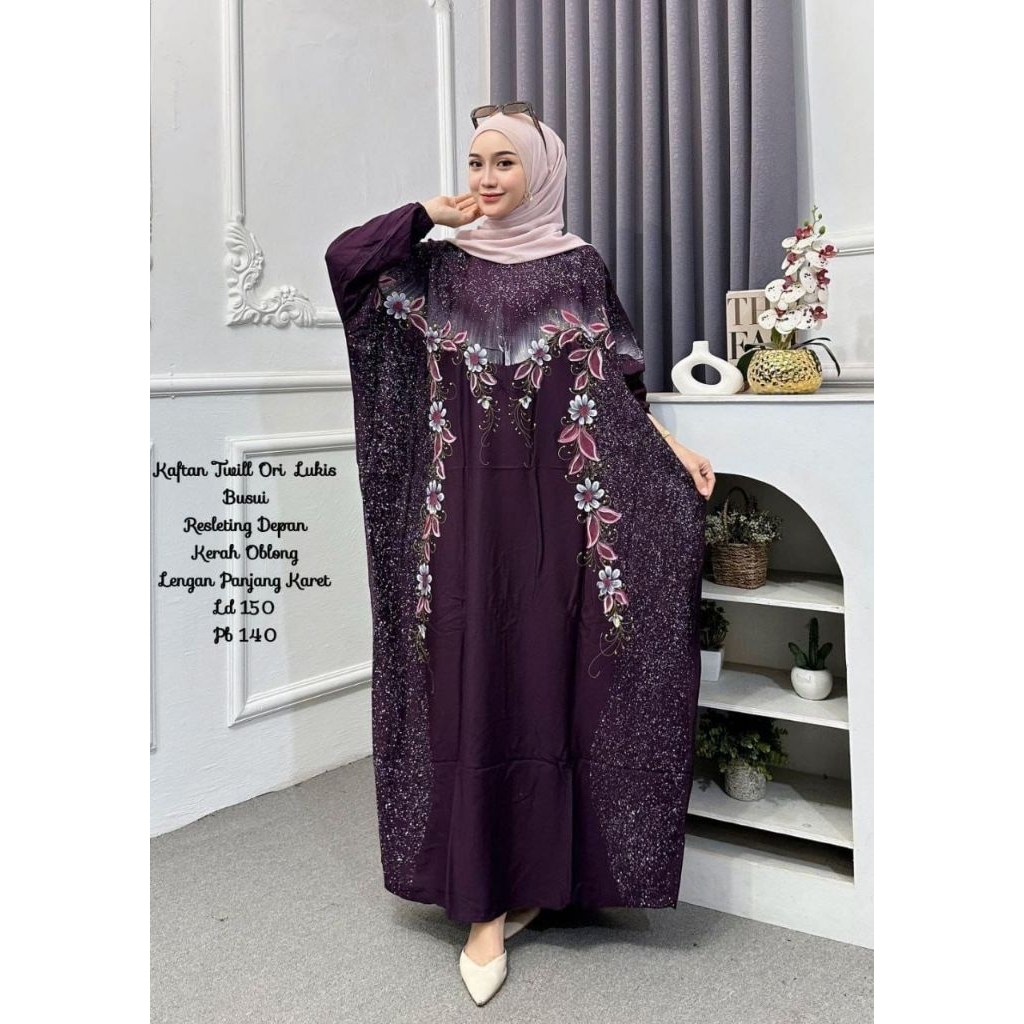 Kaftan Twill Ori Pekalongan - Kaftan Wanita Model Terbaru | Kaftan Ori Pekalongan | Gamis Kaftan Wan