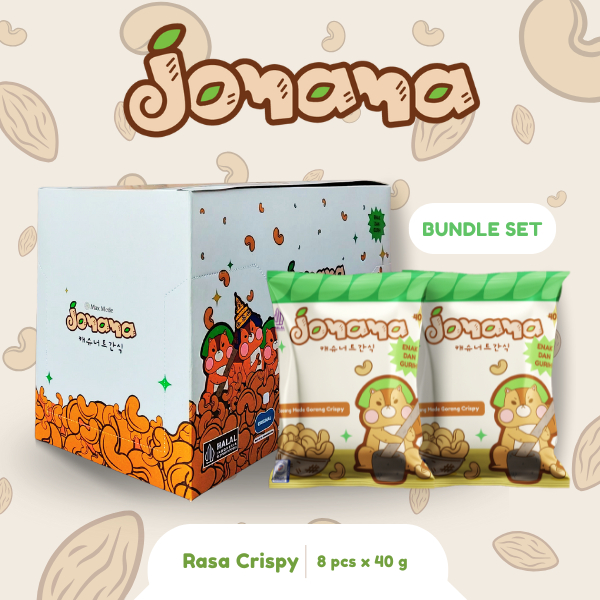 

Jomama - BUNDLE SET 8pcs Kacang Mede Goreng Rasa Chrispy 40gr Snack Cemilan Jajanan
