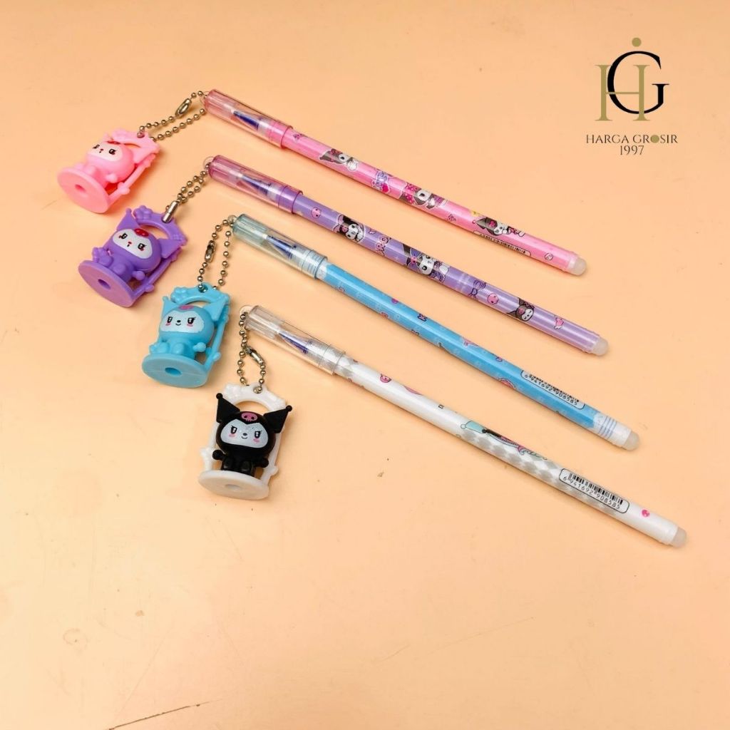 

4/8/12PCS PEN BISA DI HAPUS LUCU IMUT KADO UNIK PULPEN GANTUNGAN AYUNAN KUROMI FULLBODY PG-1968