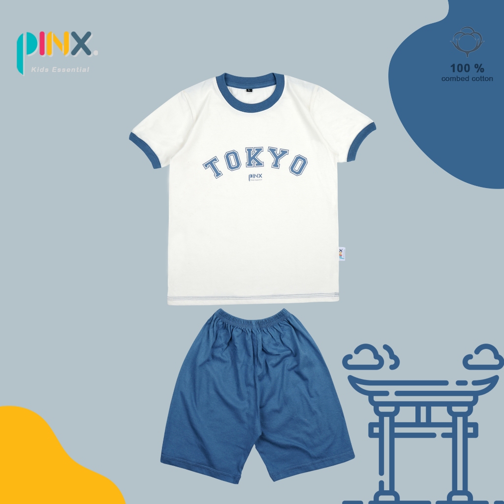 SALE PinxKids - Setelan Anak usia 1 - 8 tahun Tshirt Street Tokyo City