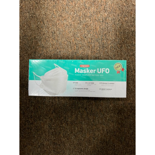 Masker UFO Putih Onemed KF94 Model Pokana Masker Medis