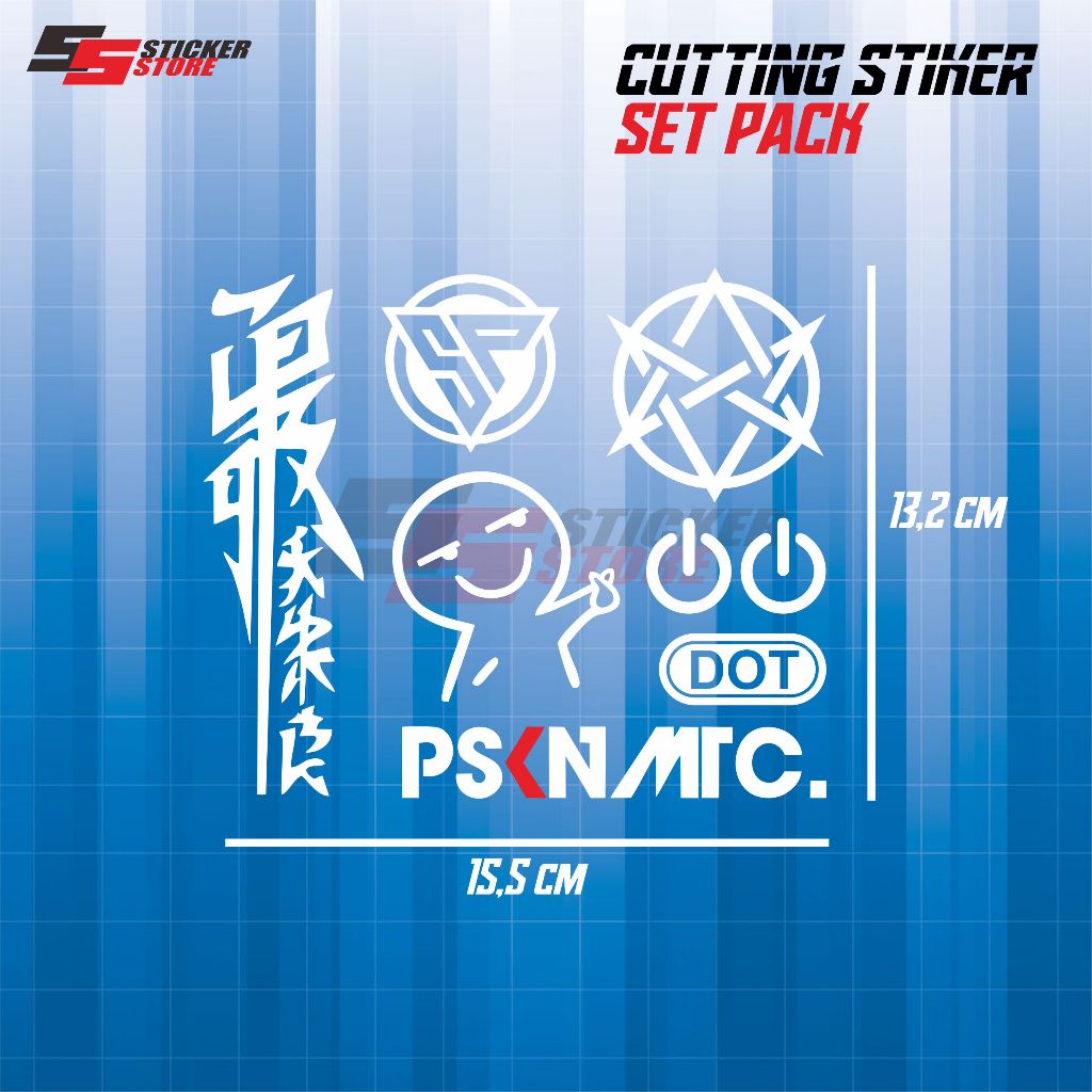 Sticker Motor custom Keren Stiker Pack Kanji Katakana sp emoji emot stiker set cutting